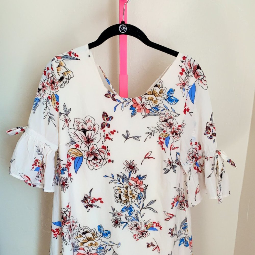 White floral style dress